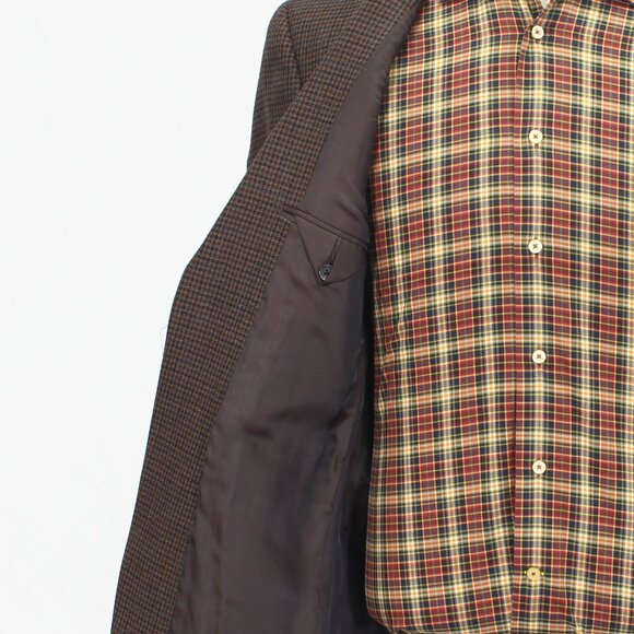 Chaps 38R Brown Blazer Sport Coat Jacket 2-Button Check Y561 - Picture 9 of 11